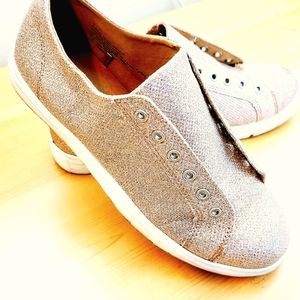 Express Gold Glitter Tennis Shoes